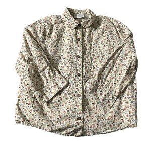 Alfred Dunner women's size 10 button down floral shirt, 3/4 sleeve